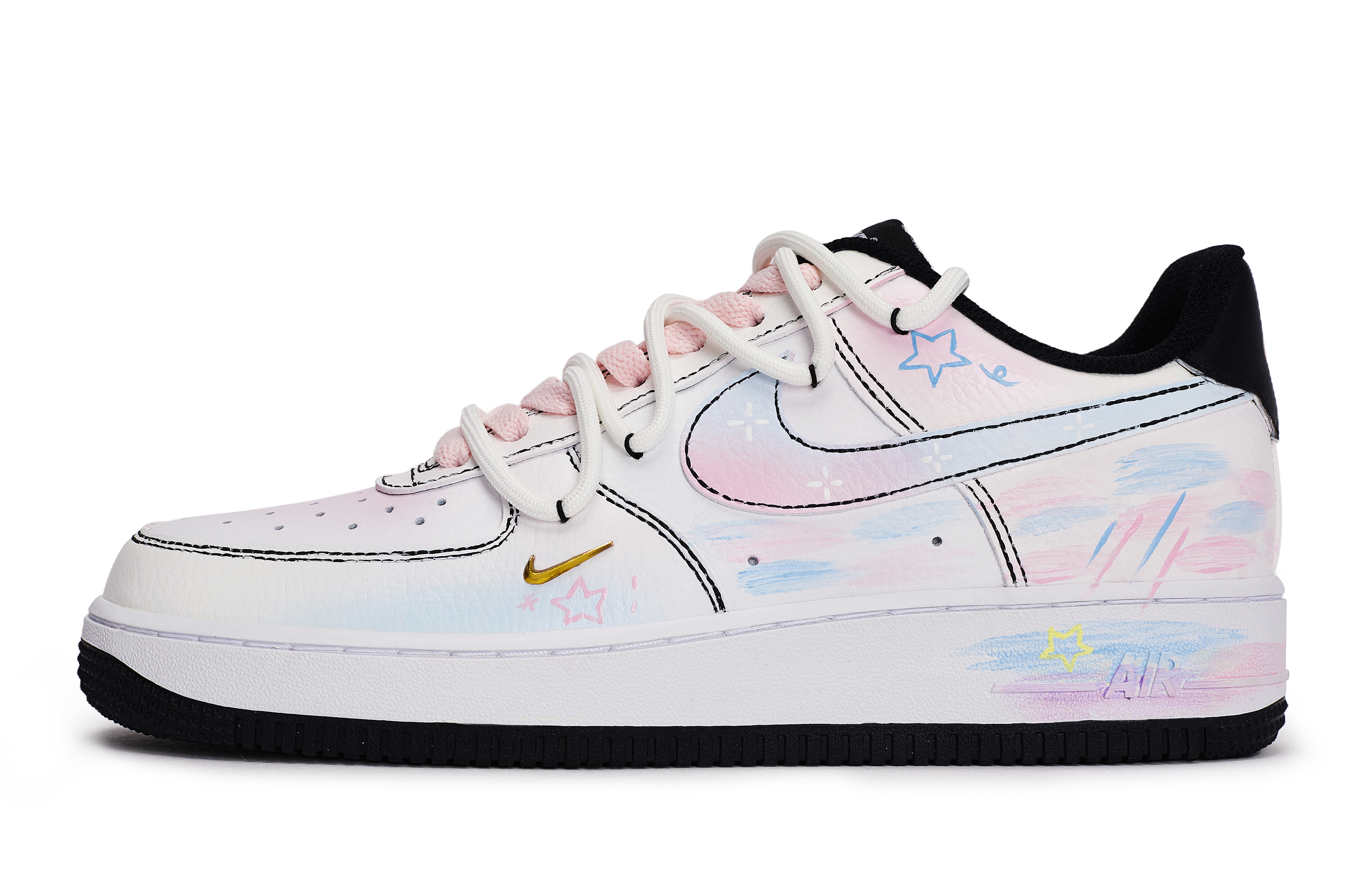 Nike Air Force 1 Skateboard Shoes Women's Low top Black/White/Pink/Blue купить в интернет-магазине Yoocart с быстрой доставкой по России.