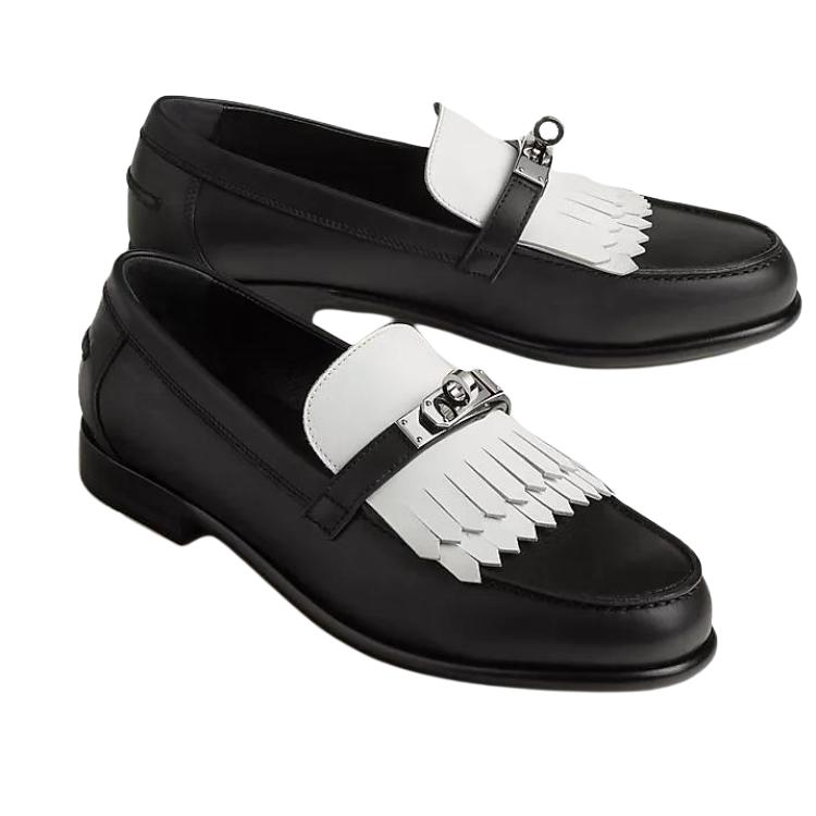 HERMES Destin Loafers Women's Black