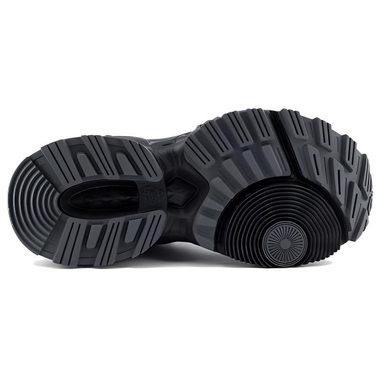 Kappa Anti-Slip Wear-Resistant Low-Top Chunky Sneakers Unisex Black