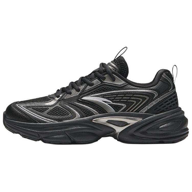 Anta Life Collection Anti-Slip Wear-Resistant Low-Top Casual Shoes Men's Black Silver