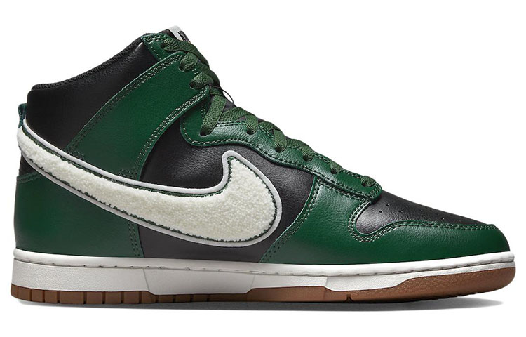 Nike Dunk High Chenille Swoosh Black Green
