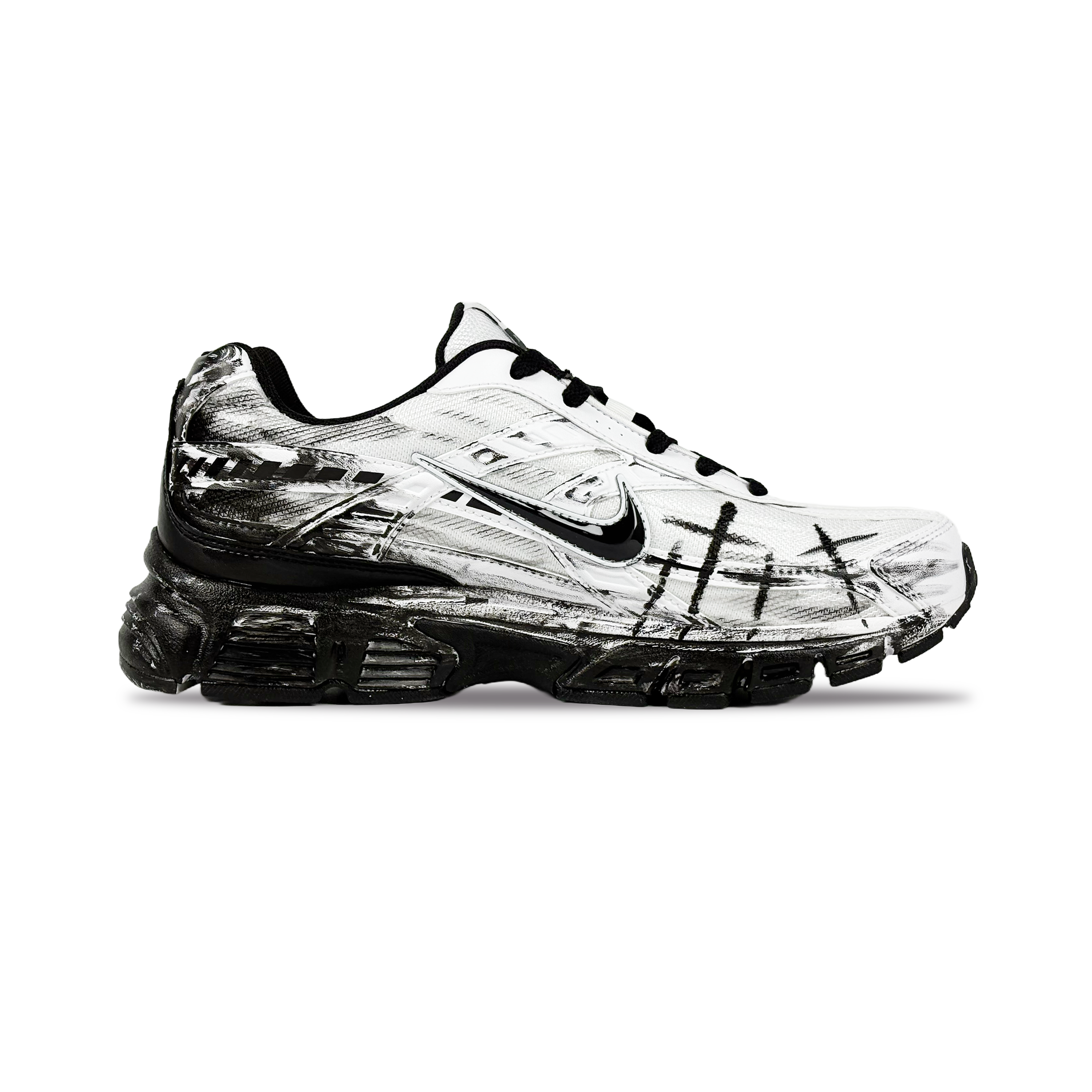 Nike Initiator Cushioning And Abrasion Resistant Coverage Low Top City Commute Running Shoes Men's Black White купить в интернет-магазине Yoocart с быстрой доставкой по России.