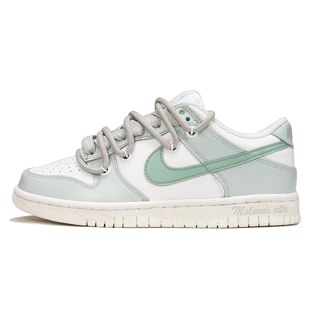 Nike Dunk Skateboard Shoes Women's Low-Top Green/Gray/White