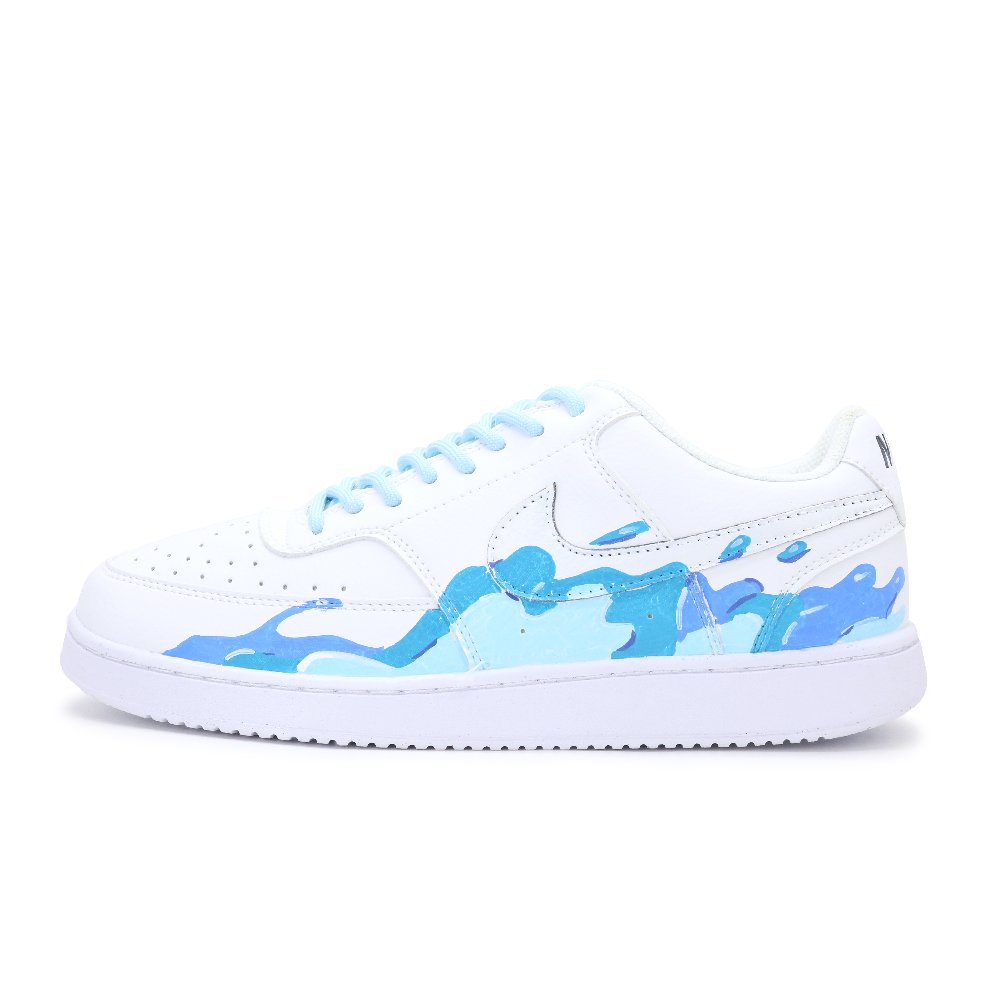 Nike Court Vision 1 Riding The Waves Abrasion Resistant Low top Skateboard Shoes Men's Blue White