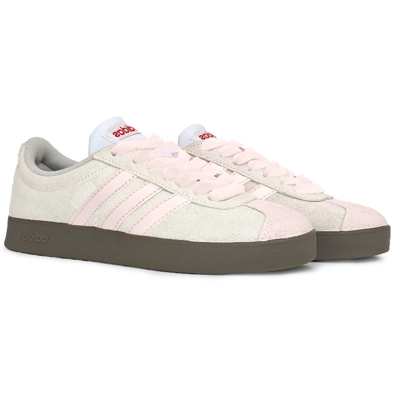 Adidas Neo VL Court 2.0 Abrasion-Resistant Slip-Resistant Low-Top Skateboard Shoes Women's Gray Pink