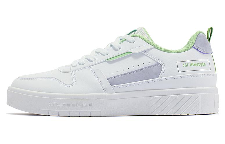 361° Anti-Slip Wear-Resistant Low-Top Skateboard Shoes Women's White Purple Green