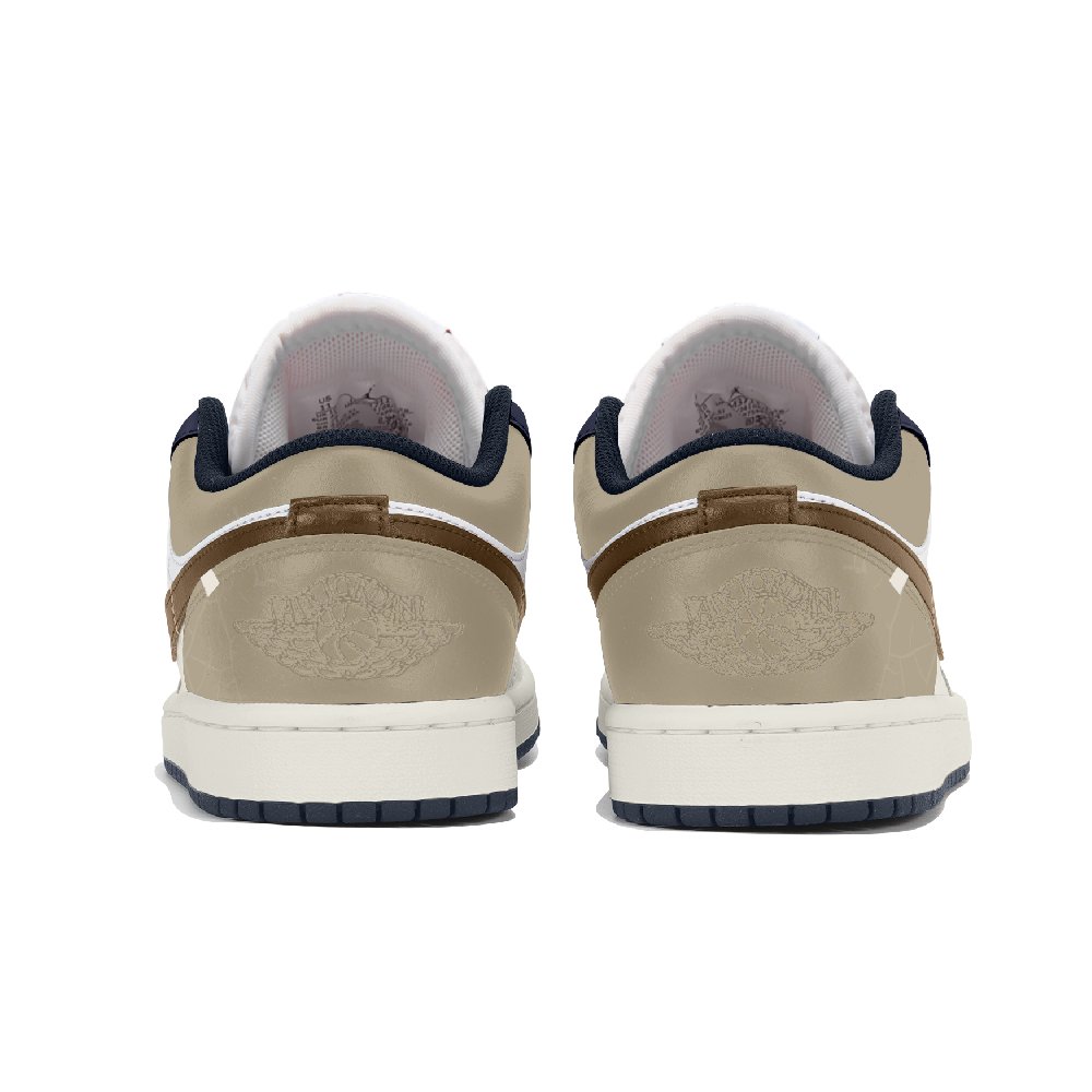 Jordan Air Jordan 1 Wear-Resistant Low-Top Basketball Shoes Men's Khaki