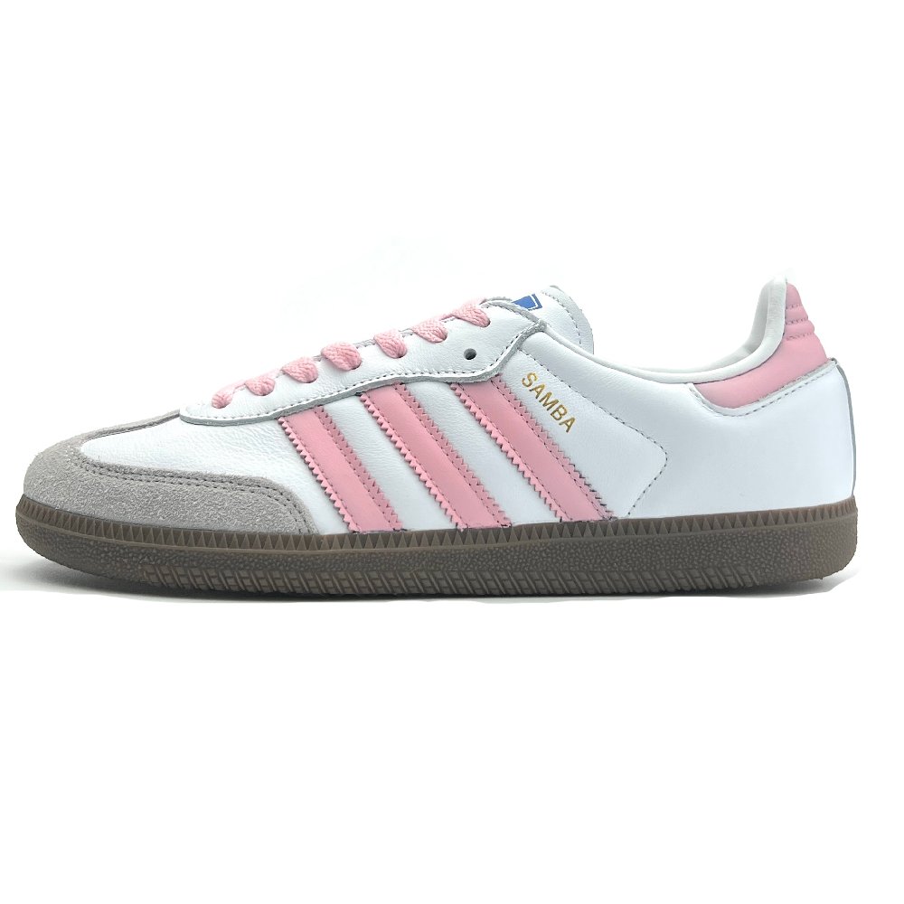 Adidas Originals SAMBA OG Non-slip Lightweight Low-Top Skateboard Shoes Unisex White Pink