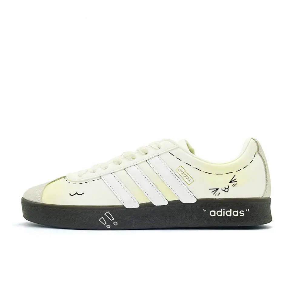 Adidas VL COURT 2.0 Wagan Abrasion Resistant German Army Trainers Unisex Beige Yellow