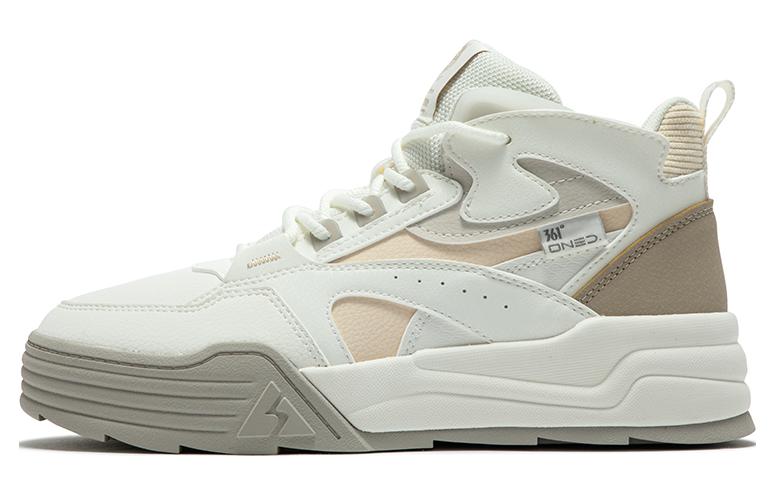 361° Thermal Slip Resistant And Abrasion Resistant High Top Skateboard Shoes Women's Dune White