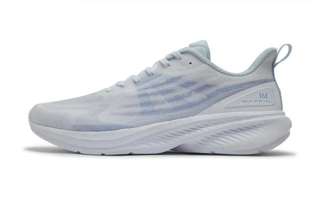 361° Cushioning, Breathable, Lightweight Low Top Casual Sprint Running Shoes Men's 361 Degrees White Glacier Blue