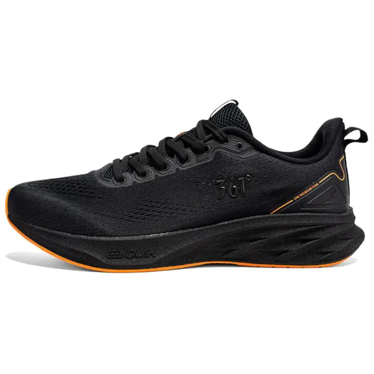 361° Wear resistant And Lightweight Low Top Casual Running Shoes Men's Black Orange