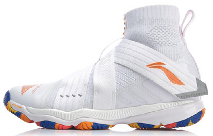 LiNing Ranger 4 Generations Cushioning Support High top Professional Competition Badminton Shoes Women's Standard White