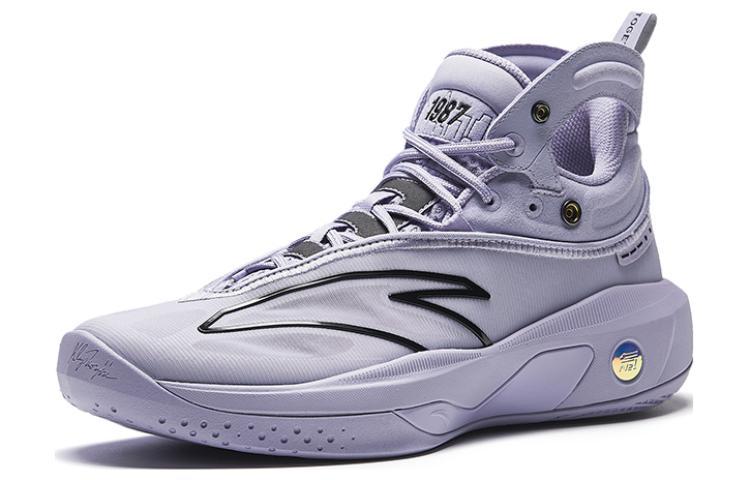 Anta KT8 KT 8, Father And Son Anti Slip Wear Resistant Low Top Basketball Shoes Men's Purple Black