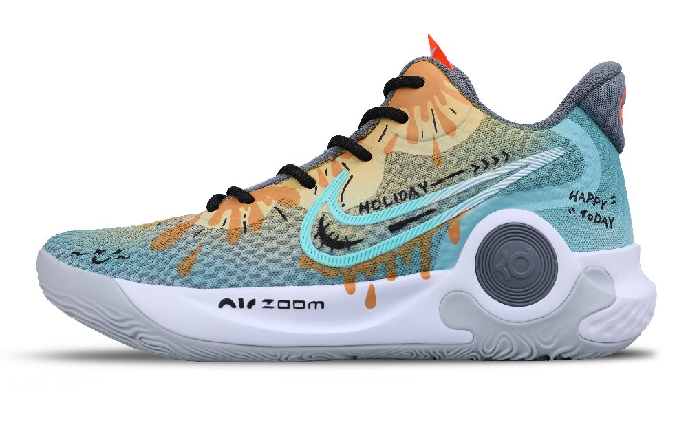 Nike KD Trey 5 IX Boundary Orange Soda Wear-Resistant Slip-Resistant Mid-Top Basketball Shoes Unisex Vibrant Orange