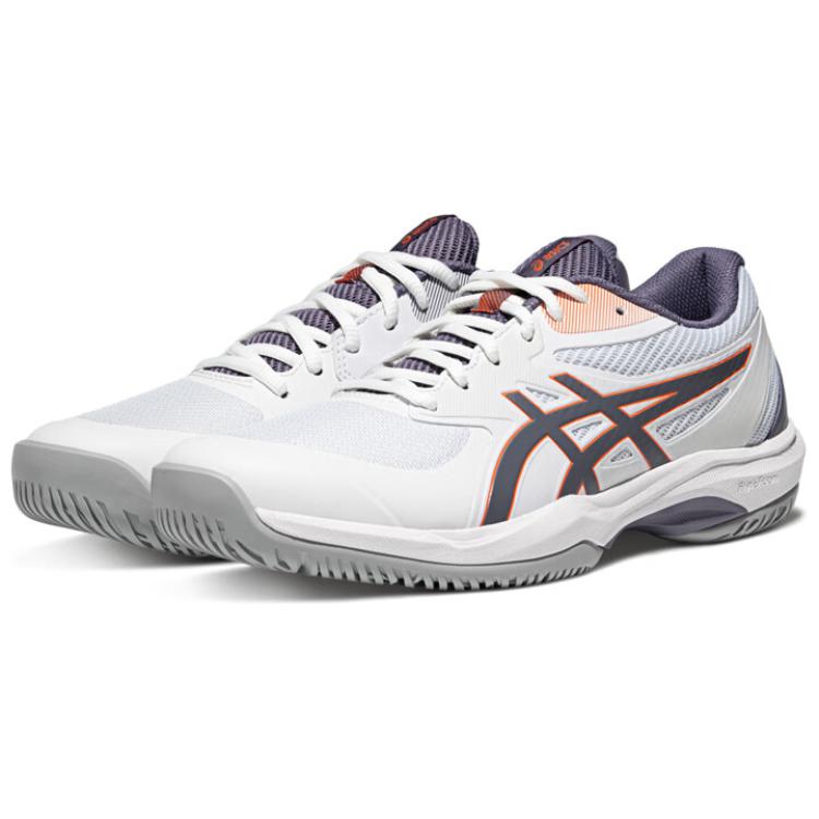 Asics GAME FF Abrasion Resistant, Breathable, Supportive, Lightweight Low Top Tennis Shoes Men's White Gray