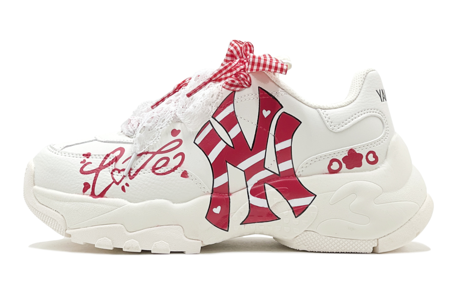 MLB Big Ball Chunky Low Top Chunky Sneakers Unisex Red