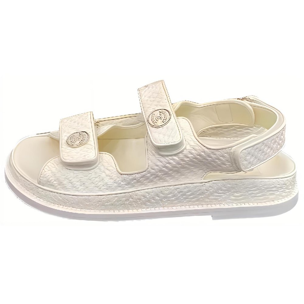 CHANEL Stylish Sandals Women's White