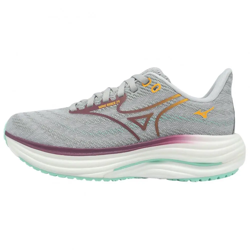 Mizuno WAVE RIDER 29 Breathable, Supportive, And Lightweight Running Shoes Women's Gray