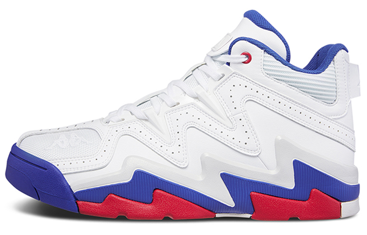 Kappa Cushioned Slip Resistant Mid Top Vintage Basketball Shoes Men's White Blue