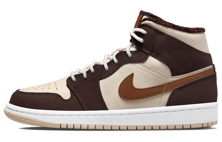 Air Jordan 1 Mid Se 'Cream Dark Chocolate' Women's