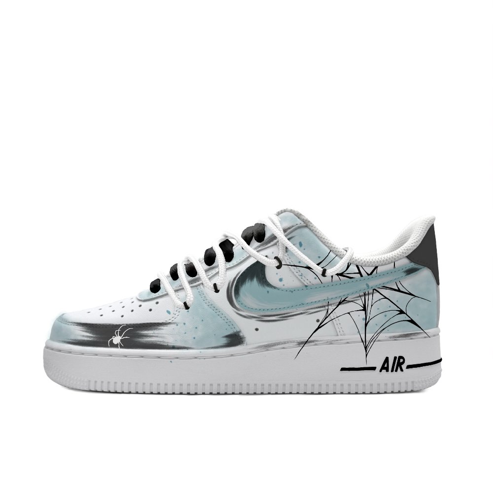 Nike Air Force 1 Abrasion Resistant Low Top Skateboard Shoes Men's Blue