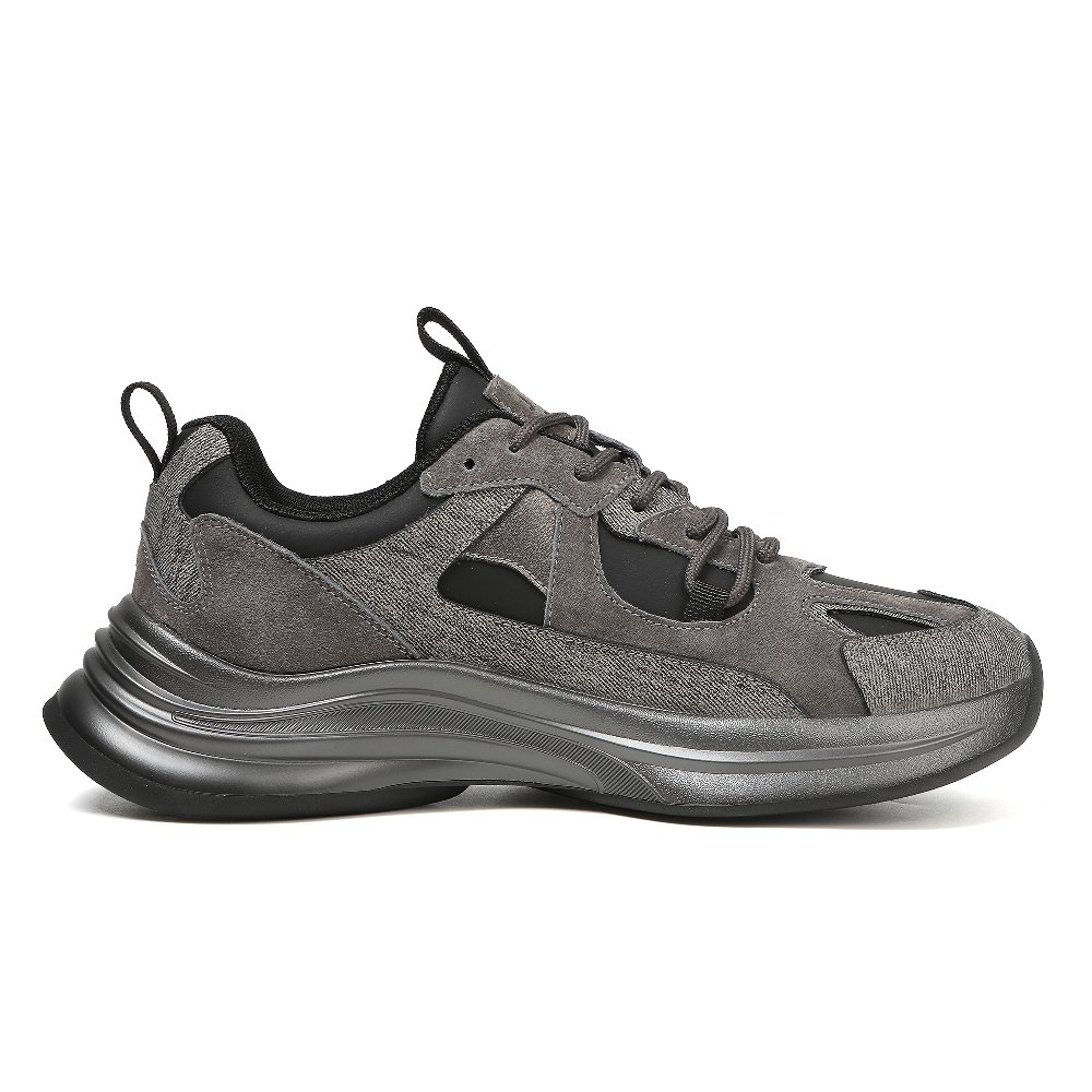 JEEP SPIRIT Anti-Slip And Wear-Resistant Breathable Low-Top Casual Shoes Men's Ancient City Gray