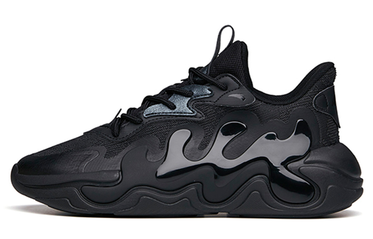 Anta Chao Worship 2.0 Cushioned Wear-Resistant Slip-Resistant Low-Top Chunky Sneakers Women's Black