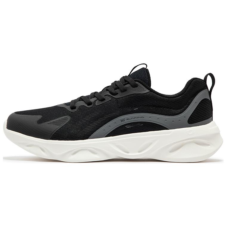 361° Abrasion Resistant Low Top Running Shoes Men's Black White