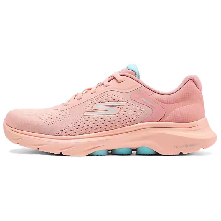 Skechers WOMEN'S GO WALK Abrasion Resistant Rebound Low-Top Casual Shoes Women's Peach Pink