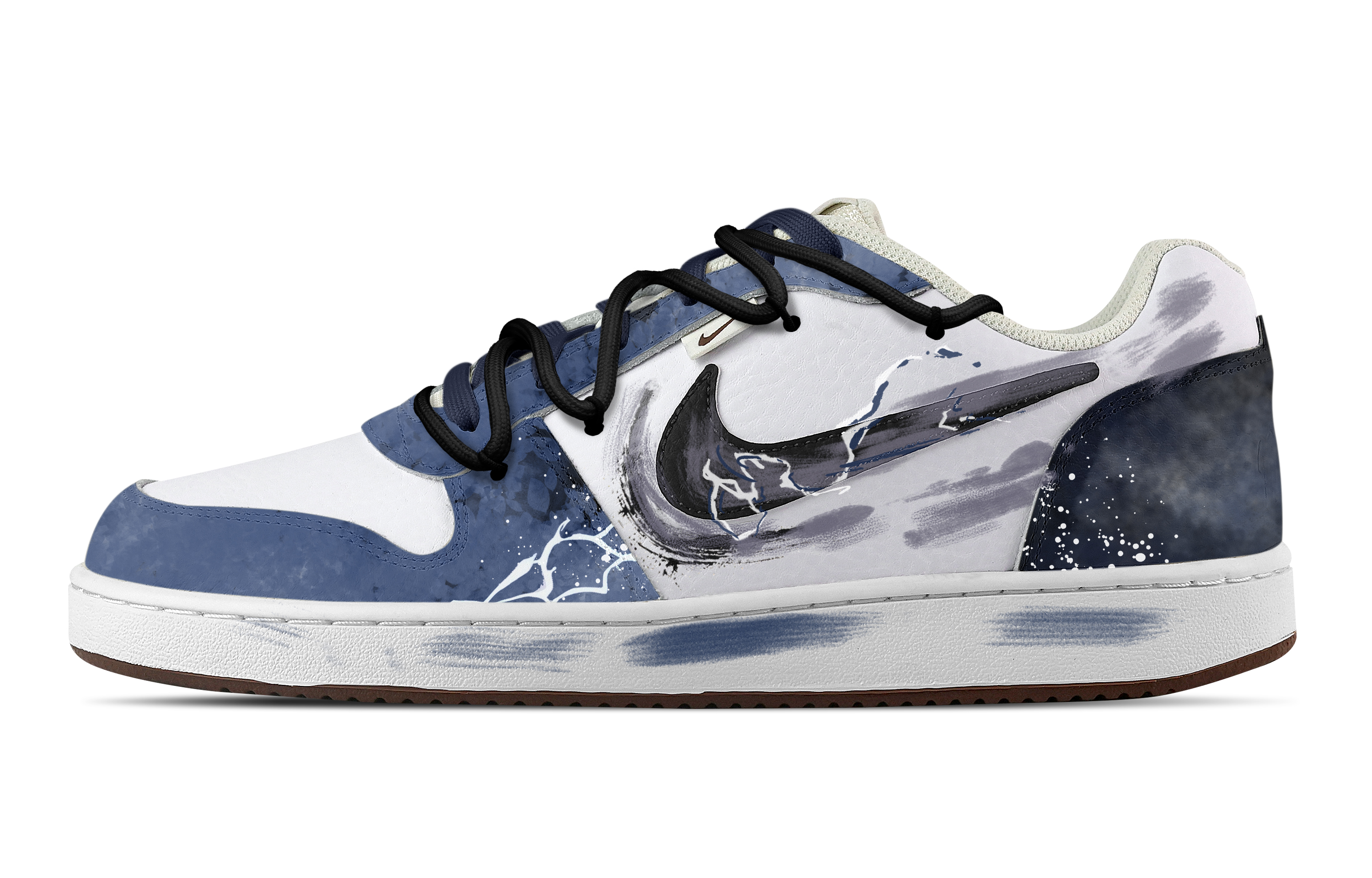 Nike EBERNON Shen Gongbao Abrasion Resistant Low top Skateboard Shoes Men's Dark Blue