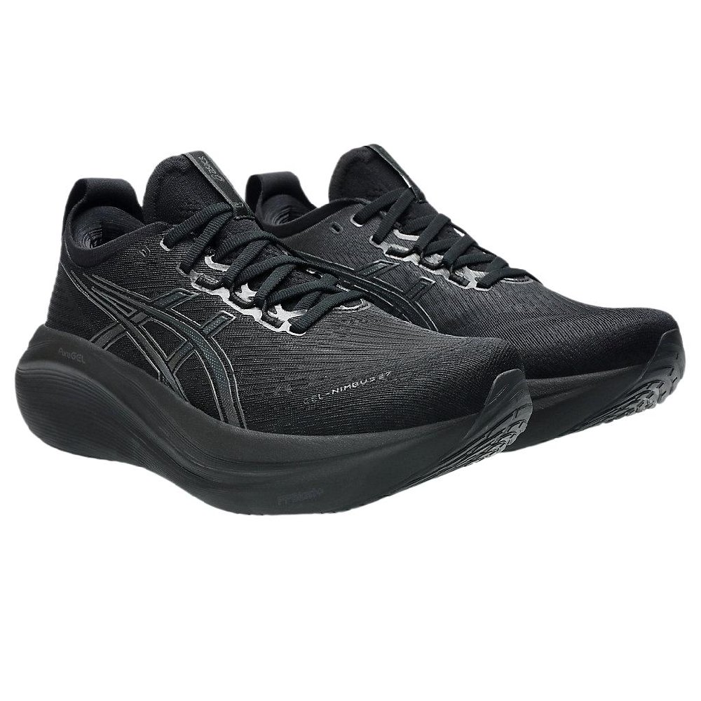 Asics Anti-Slip And Wear-Resistant Lightweight Low-Top Running Shoes Men's Black 2E-Width