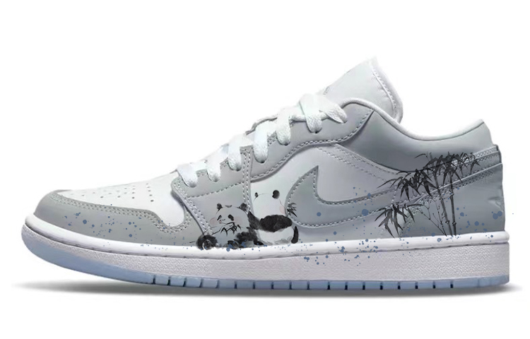 JORDAN Air JORDAN 1 Vintage Basketball Shoes Women's Low Top Gray/White