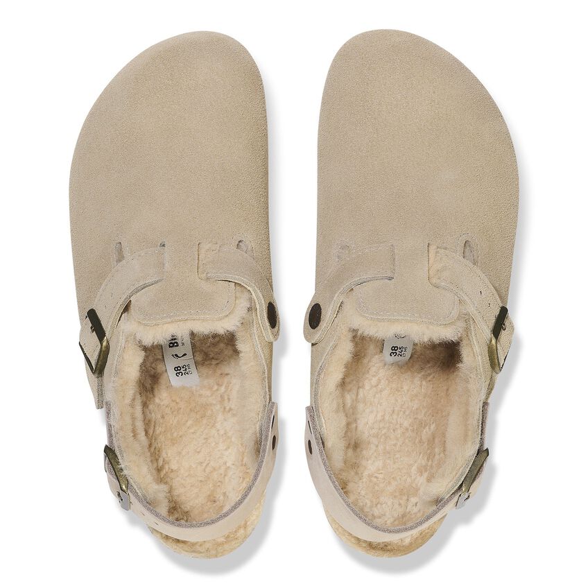 Birkenstock Tokio Shearling Low-Top Casual Shoes Unisex Taupe Regular