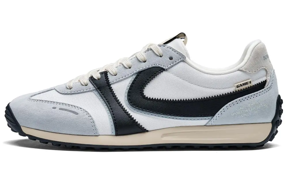 Kappa Back to Back Abrasion Resistant Breathable Low top Casual Shoes Unisex White Black