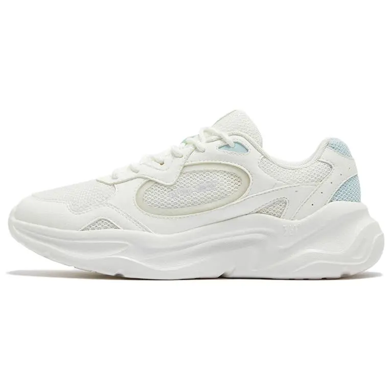 361° Breathable Lightweight Rebound Low Top Casual Shoes Women's Feather White Sheer Blue