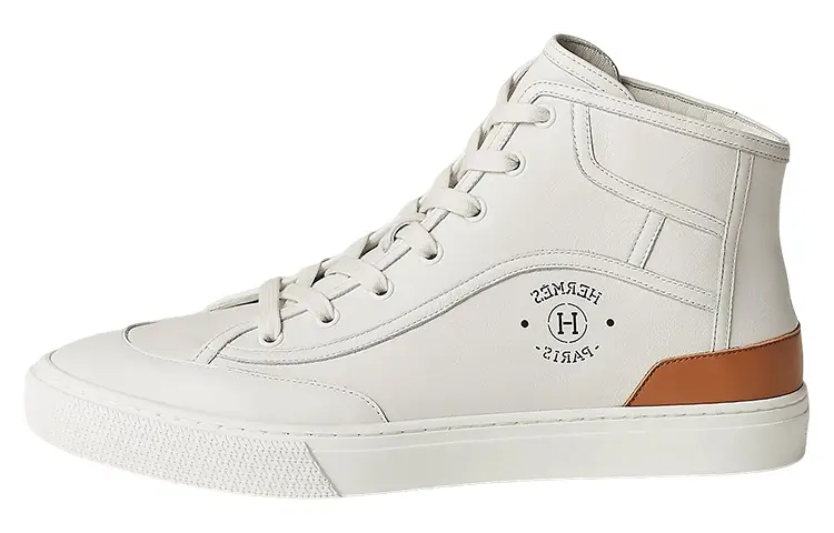 HERMES Get Up High Top Stylish Skateboarding Shoes Men's White