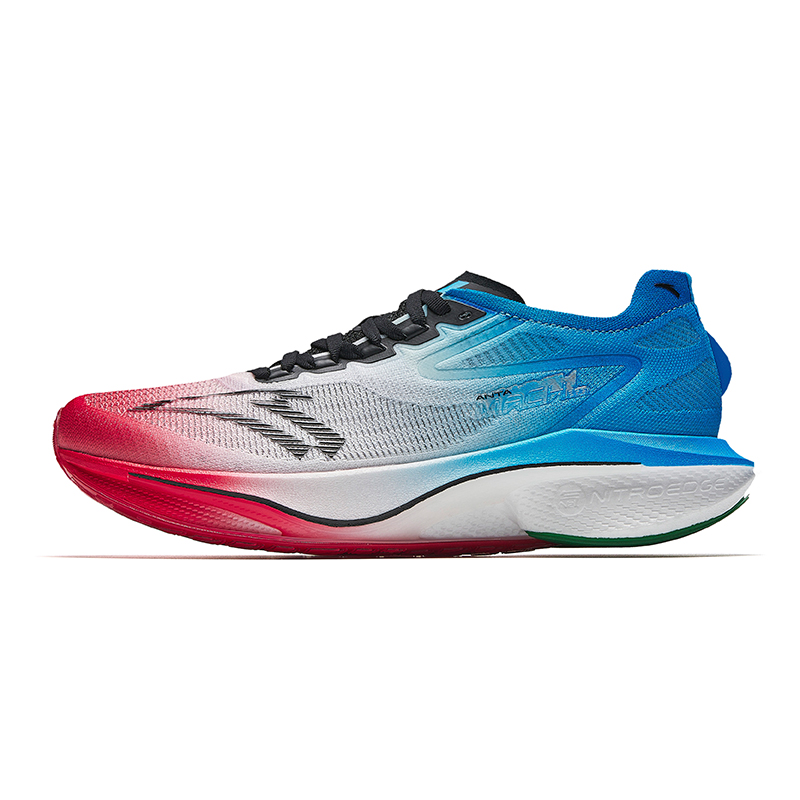 Anta Mach 4 Generation PRO Low-Top Running Shoes Women's Red White Blue