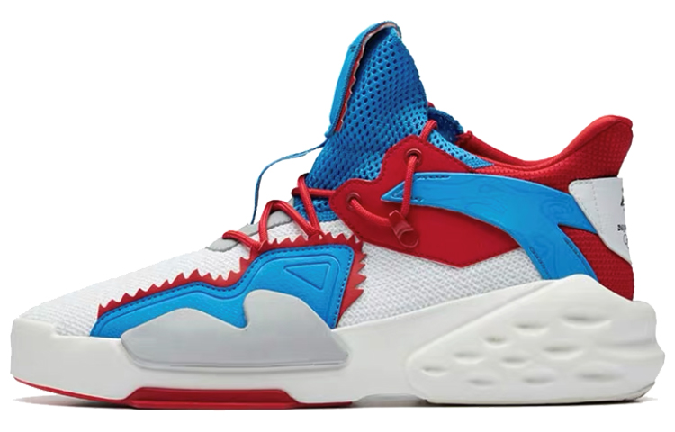 Anta Bastard Durable Breathable Full Coverage Lightweight Mid-Top Casual Shoes Men's Red Blue