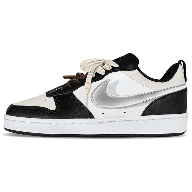 Nike Court Borough Low 2 Xingji Future Low-Top Skateboard Shoes GS Silver Beige