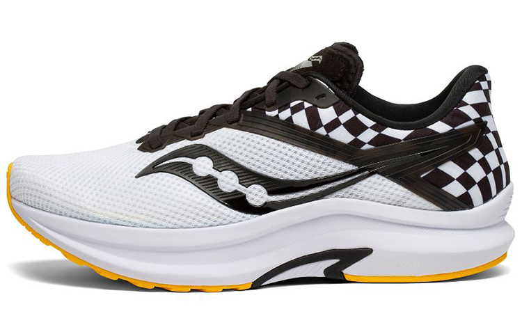 Saucony Axon 2 Cushioning, Slip Resistant, And Abrasion Resistant Low Top Running Shoes Men's White Black Standard M