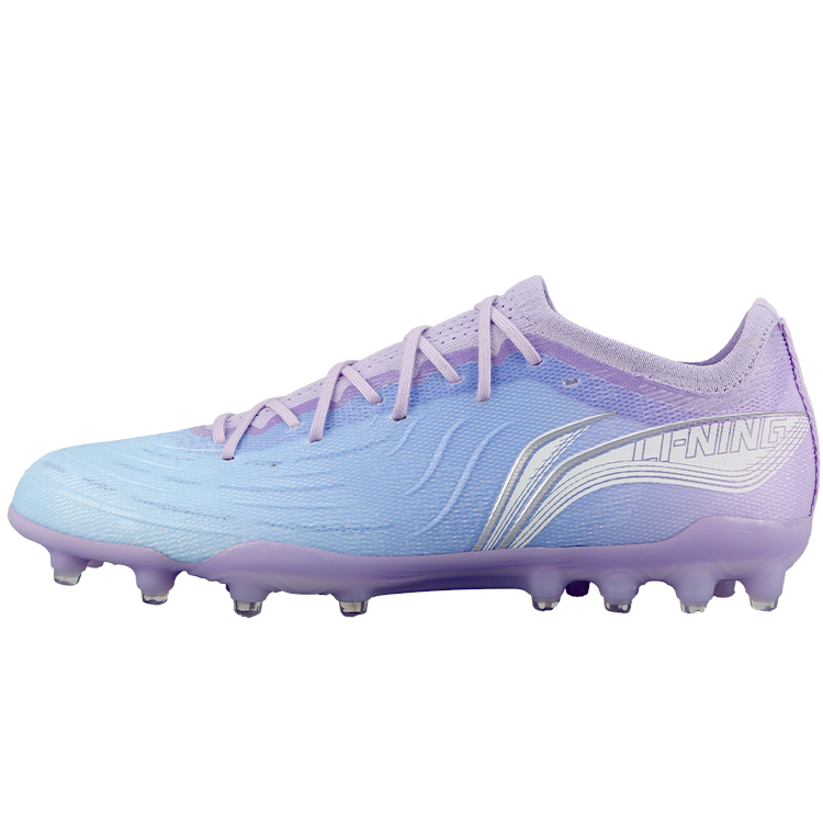 LINING Soccer Shoes Men's Low Top Blue Purple