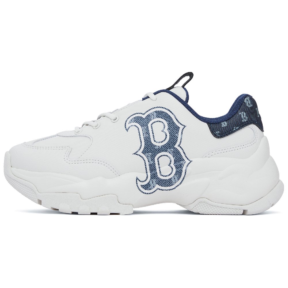 MLB Big Ball Chunky Anti-Slip Wear-Resistant Low-Top Chunky Sneakers Unisex White