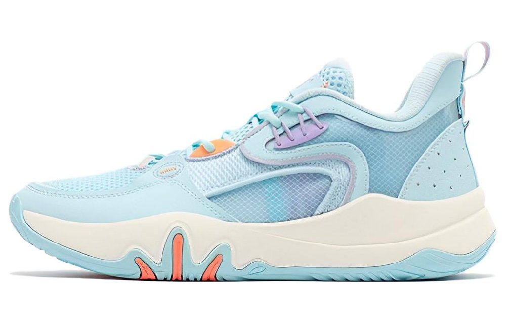 361° LAVA 2.0 Shock Absorbers Slip Resistant Breathable Low Top Basketball Shoes Men's Blue White