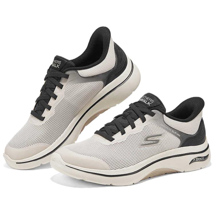 Skechers MEN'S GO WALK Low Top Running Shoes Men's Beige