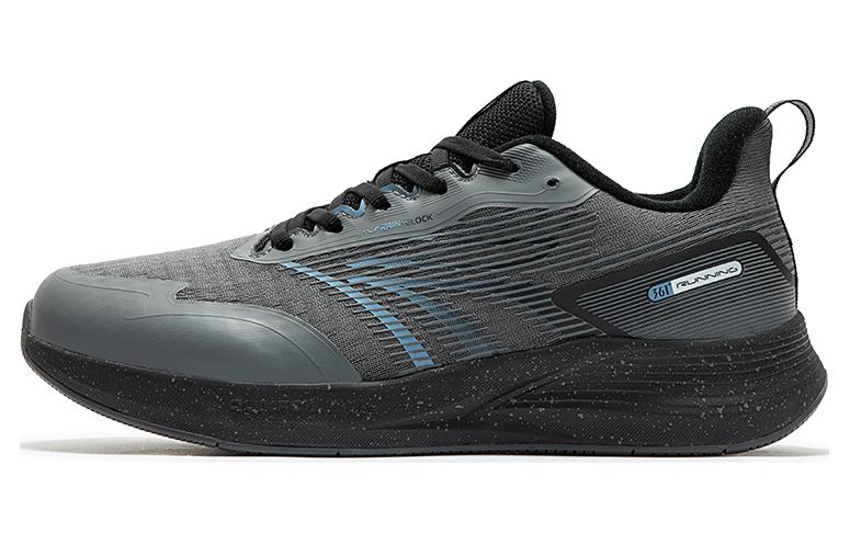 361° Slip Resistant, Abrasion Resistant, Lightweight Low Top Training Running Shoes Men's Gray Black