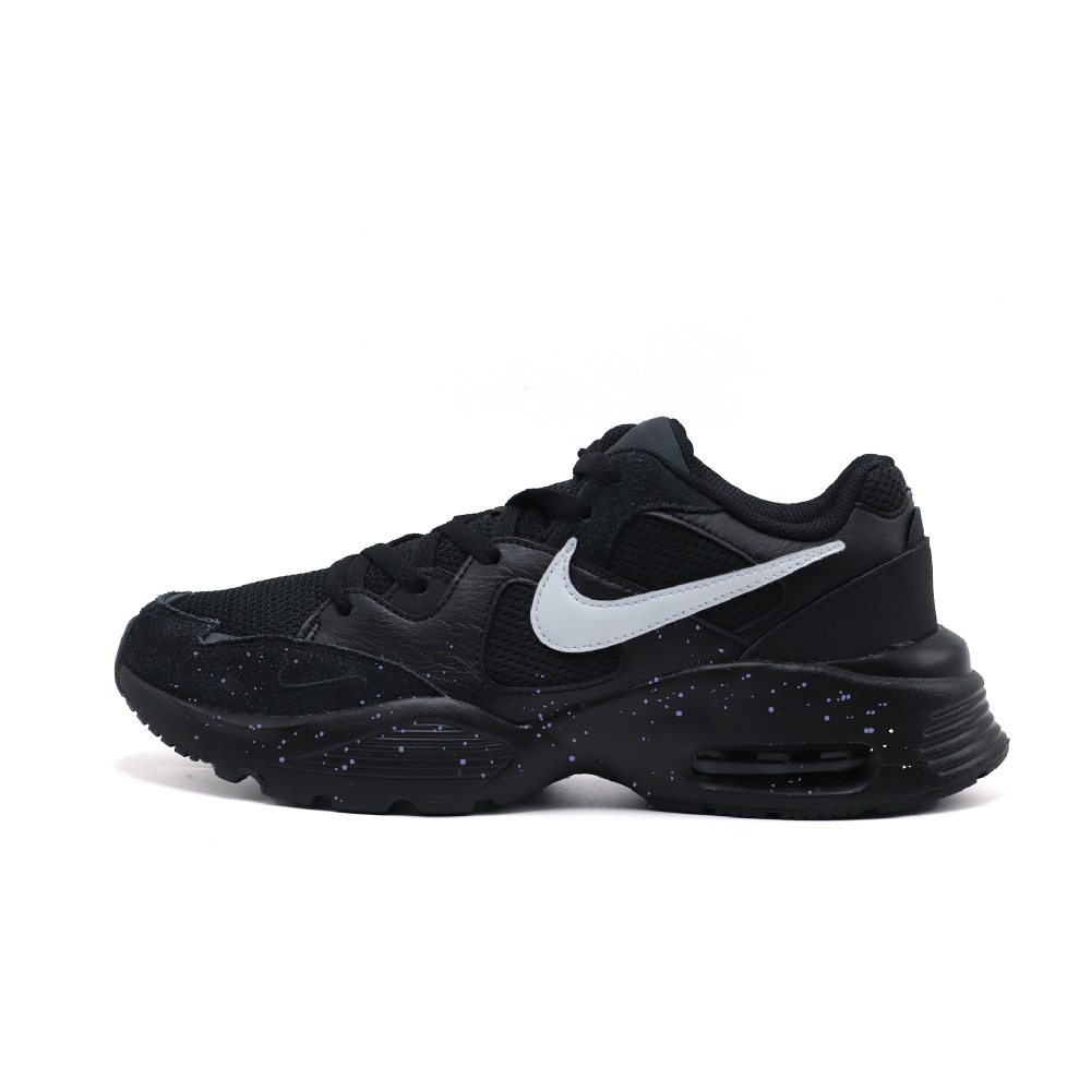 Nike Air Max Fusion Abrasion Resistant Low Top Running Shoes Men's Black White
