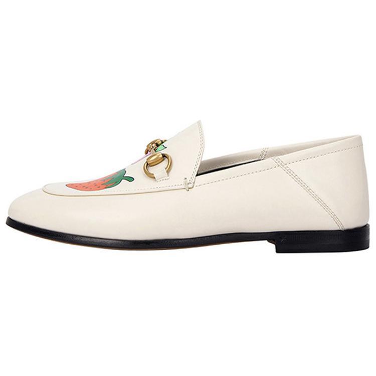 GUCCI Horsebit Women's Casual Shoes Women's White/Red