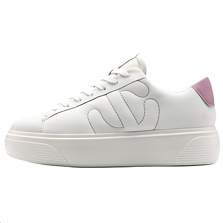 Ecco Low-Top Skateboard Shoes Women's White