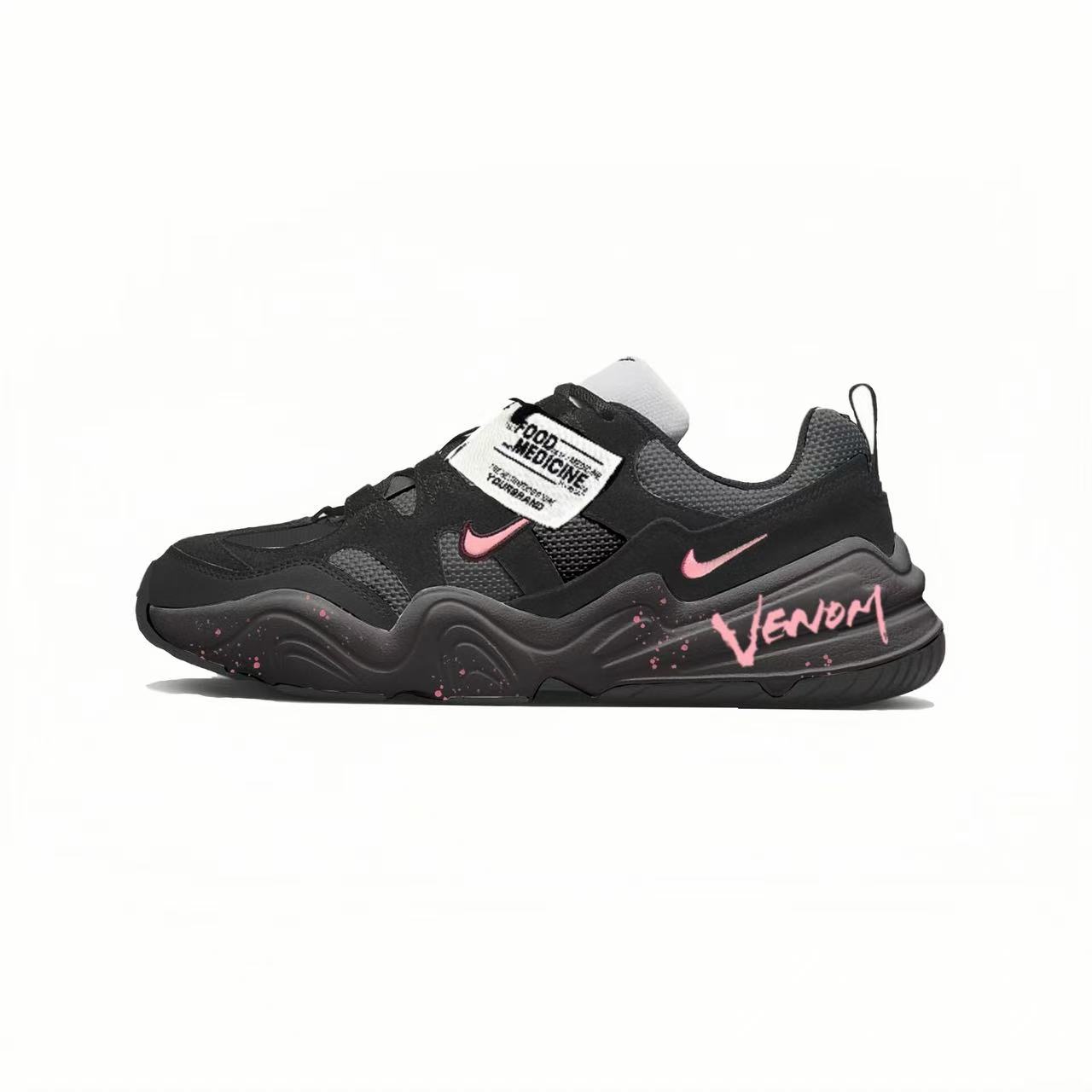 Nike Tech Hera Mold Resistant Powder Cushioning Low top Casual Shoes Unisex Black Pink